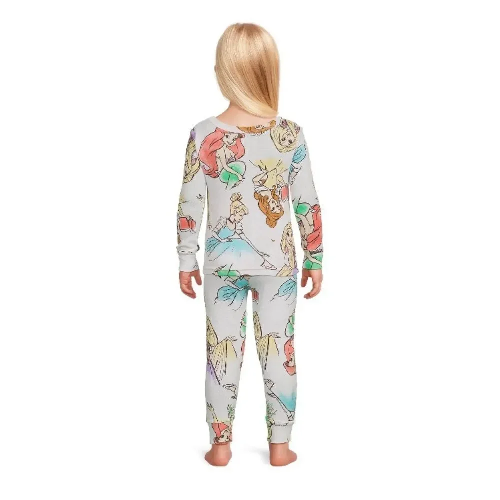 Disney Princess Snug Fit Pajamas Long & Short Sleeve 2, 2-Piece Sets Size 12M
